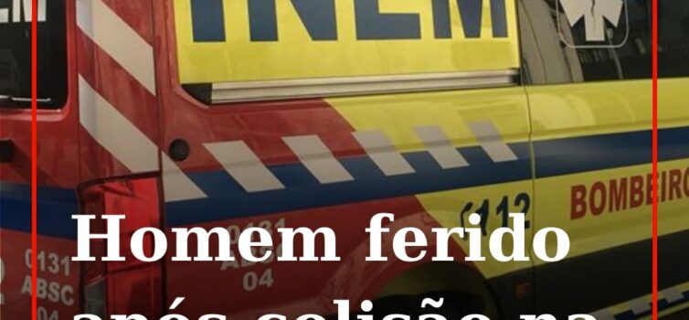 Um homem de 61 anos ficou ferido esta tarde de segunda-feira, na sequência de um