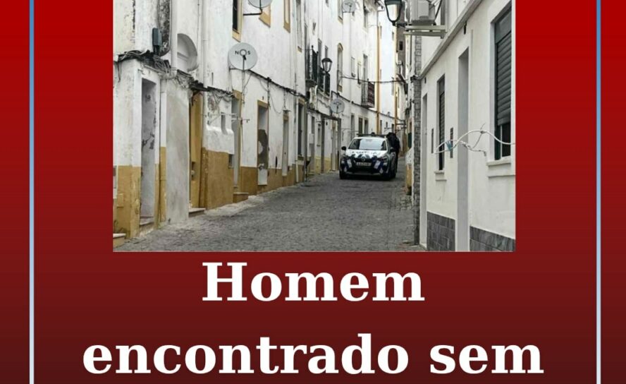 Um homem foi encontrado sem vida, na habitação em que vivia, na Rua de Três