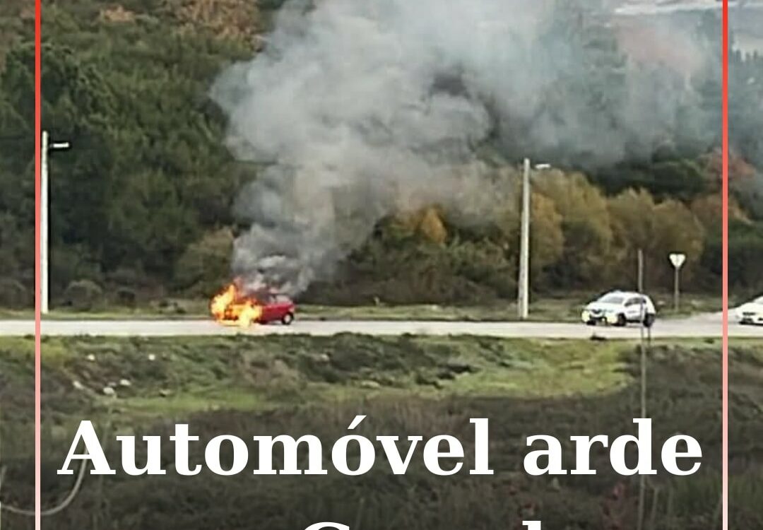 Um veículo ligeiro de passageiros foi totalmente consumido pelas chamas esta man