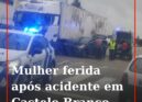 Uma mulher de 71 anos de idade ficou ferida na sequência de uma colisão rodoviár