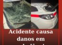 Acidente causa danos em ambulância