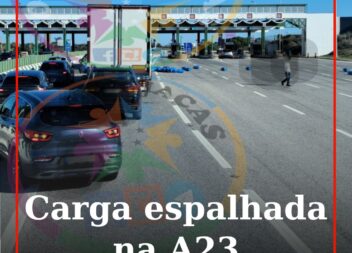 Acidente junto a Portagem da A23