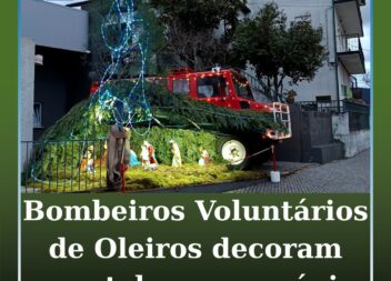 Bombeiros Voluntários de Oleiros decoram quartel com presépio