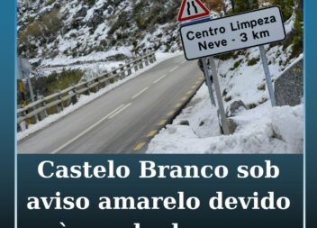 Castelo Branco e Guarda sob aviso amarelo devido à queda de neve