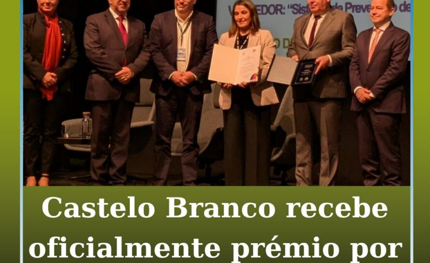 Castelo Branco recebe oficialmente prémio por projeto anti-inundações