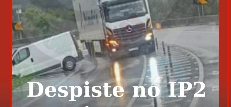 Despiste de viatura ligeira no IP2 junto à Barragem do Fratel