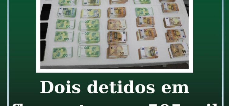 Dois detidos em flagrante com 505 mil euros em notas falsas