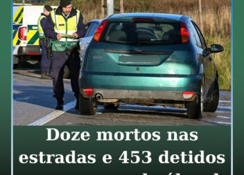 Doze mortos nas estradas e 453 detidos por excesso de álcool