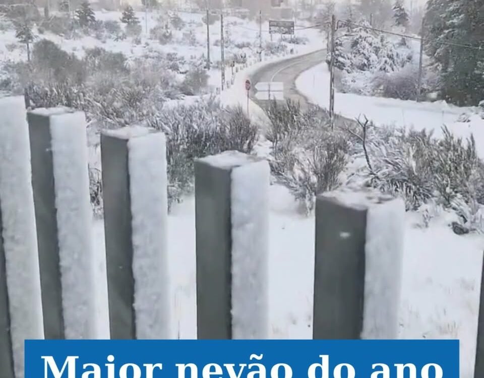 Maior nevão do ano fecha estradas na Serrqa da Estrela