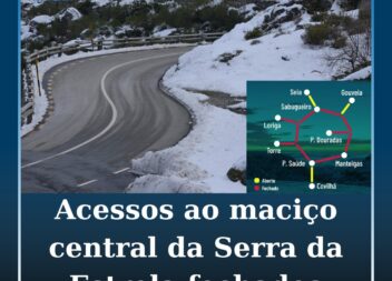 Neve fecha estradas na Serra da Estrela