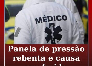 Panela de pressão rebenta e causa um ferido