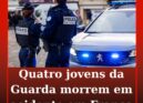 Quatro jovens da Guarda morrem em acidente em França