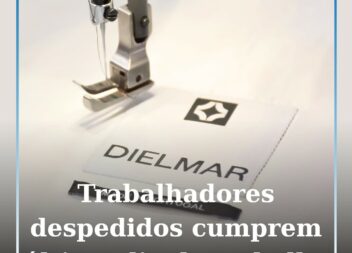 Trabalhadores despedidos da Dielmar cumprem último dia de trabalho