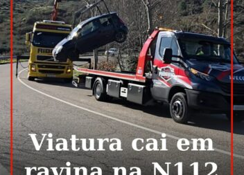 Viatura cai em ravina