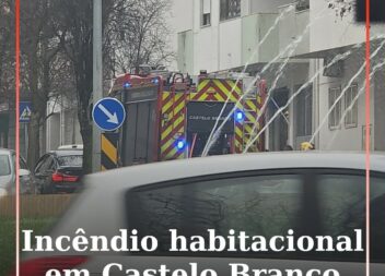 Incêndio habitacional em Castelo Branco