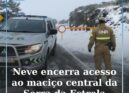A estrada de acesso ao maciço central da Serra da Estrela encontra-se encerrada