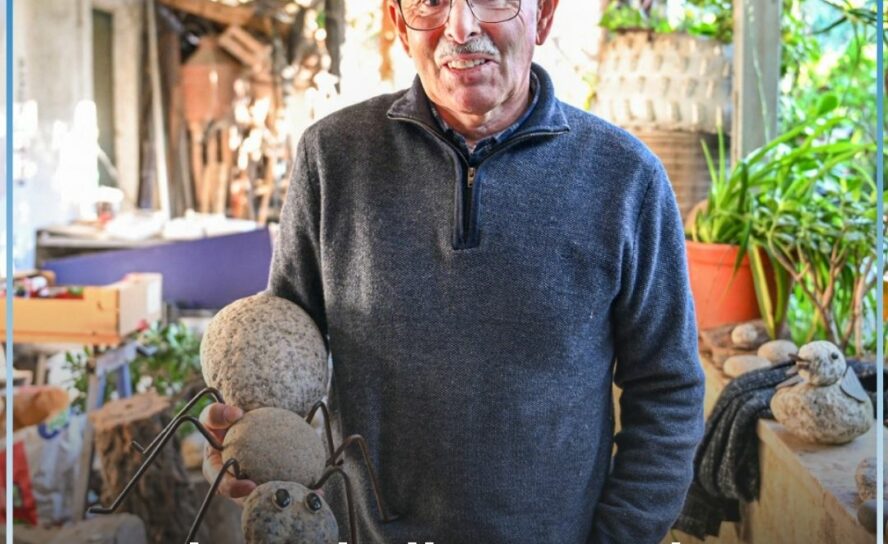 Arte de trabalhar a pedra nas mãos de Luís Cabral