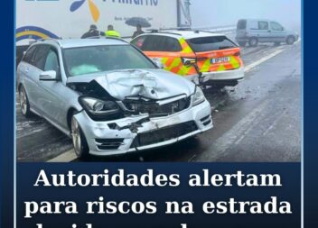 Autoridades alertam para riscos na estrada devido ao gelo e neve