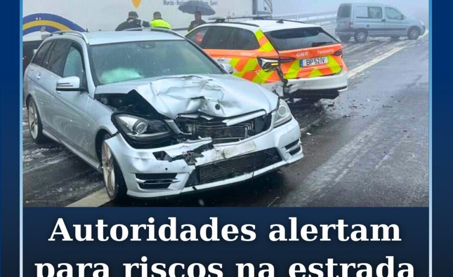 Autoridades alertam para riscos na estrada devido ao gelo e neve