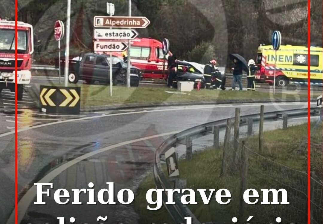 Colisão rodoviária resulta em três feridos