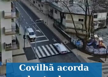 Covilhã acorda coberta de neve