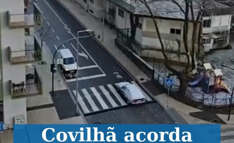 Covilhã acorda coberta de neve