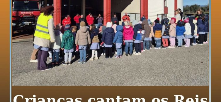 Crianças cantam os Reis nos Bombeiros Voluntários de Cernache do Bonjardim