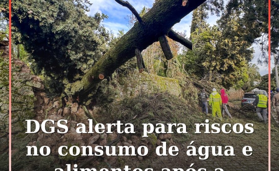 Depressão Kristin obriga DGS a lançar alerta para riscos na água e nos alimentos