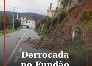 Derrocada entre duas localidades no Fundão