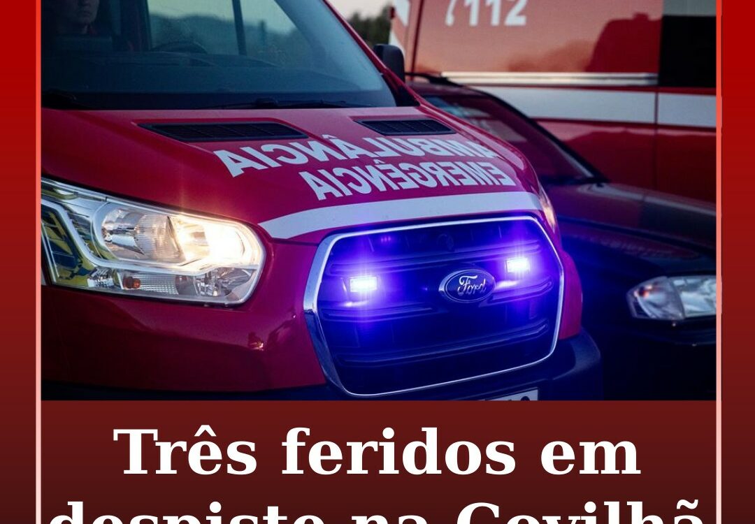 Despiste na Covilhã resulta em três feridos