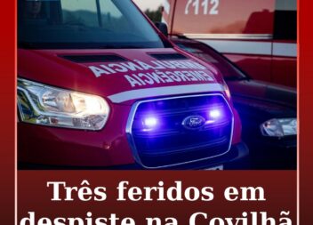 Despiste na Covilhã resulta em três feridos