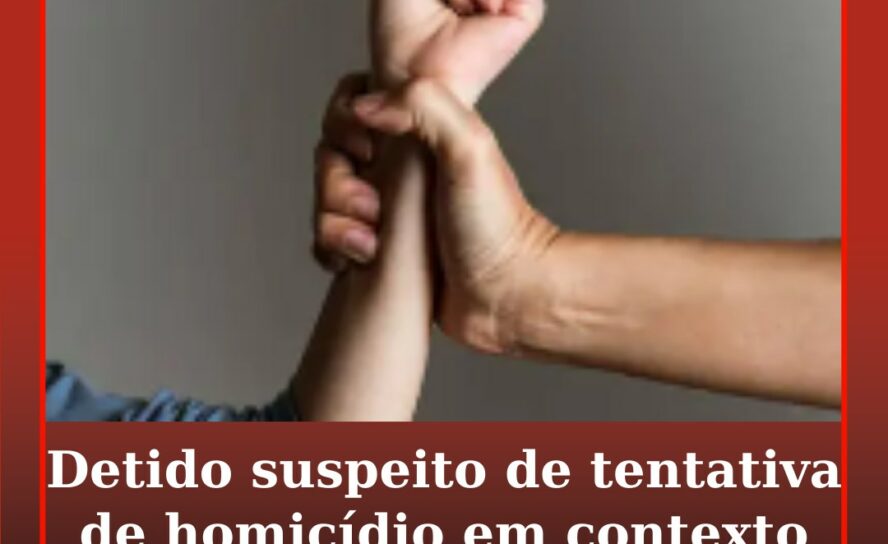 Detido suspeito de tentativa de homicídio em contexto de violência doméstica