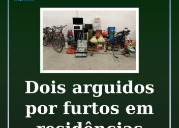 Dois arguidos por furtos em residências