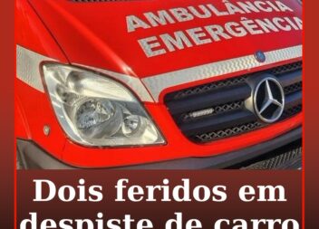 Dois feridos em despiste de carro em Vales do Rio