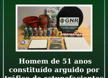 Homem de 51 anos constituído arguido por tráfico de estupefacientes