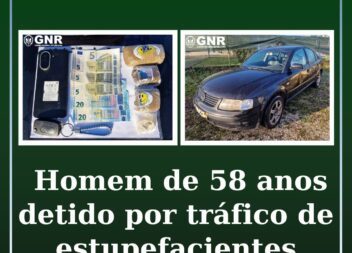 Homem de 58 anos detido por tráfico de estupefacientes