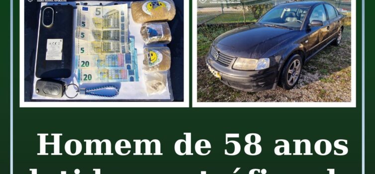 Homem de 58 anos detido por tráfico de estupefacientes