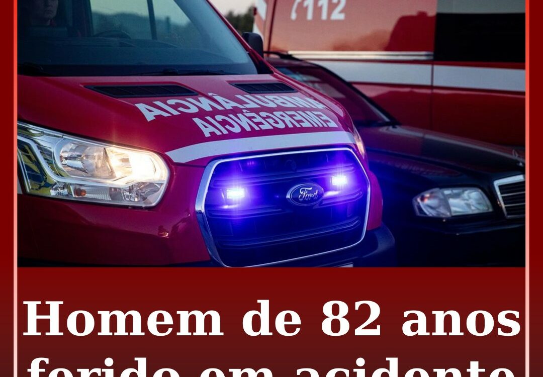 Homem de 82 anos ferido em acidente