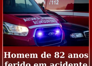 Homem de 82 anos ferido em acidente