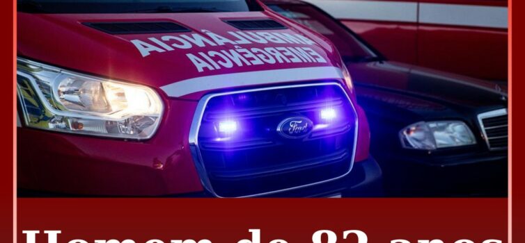 Homem de 82 anos ferido em acidente
