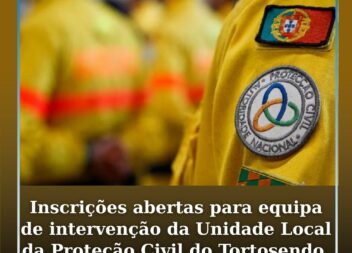 Inscrições abertas para a equipa de intervenção da Unidade Local da Proteção Civ