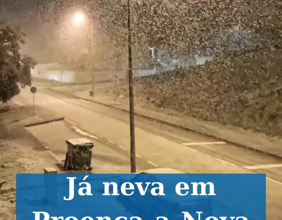 Já neva em Proença-a-Nova