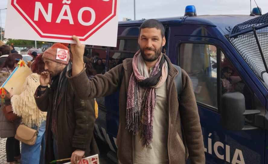 Manifestação contra megacentrais solares em Lisboa