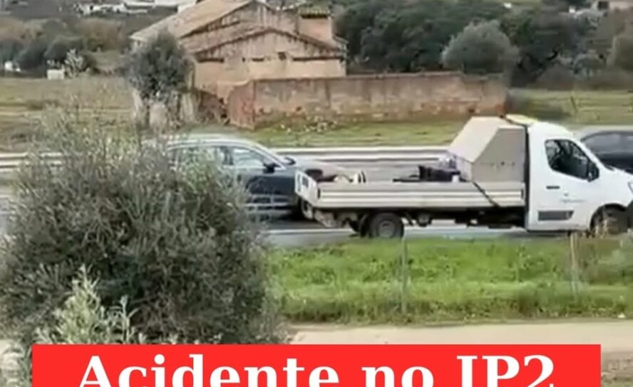 Mulher ferida em acidente no IP2 em Portalegre