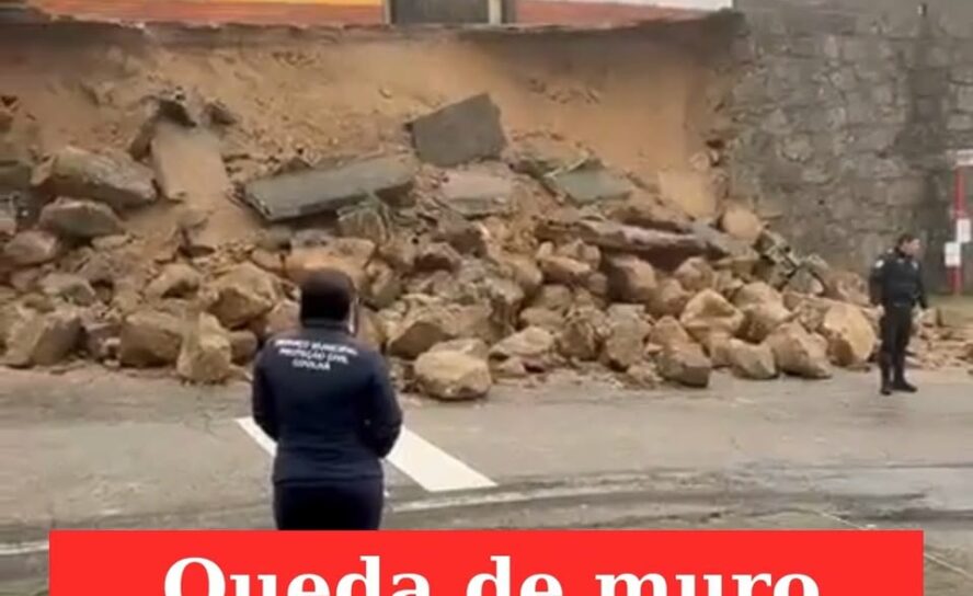 Queda de muro condiciona trânsito na Covilhã