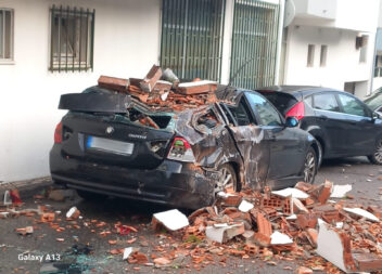 Tempestade Kristen causa estragos em Castelo Branco