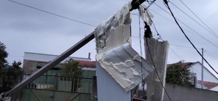 Tempestade provoca estragos em Vale da Saraça
