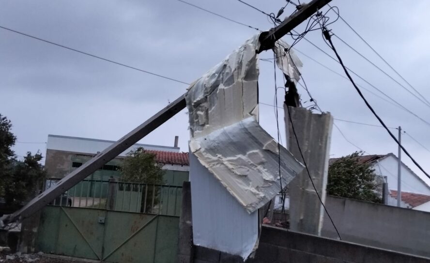 Tempestade provoca estragos em Vale da Saraça