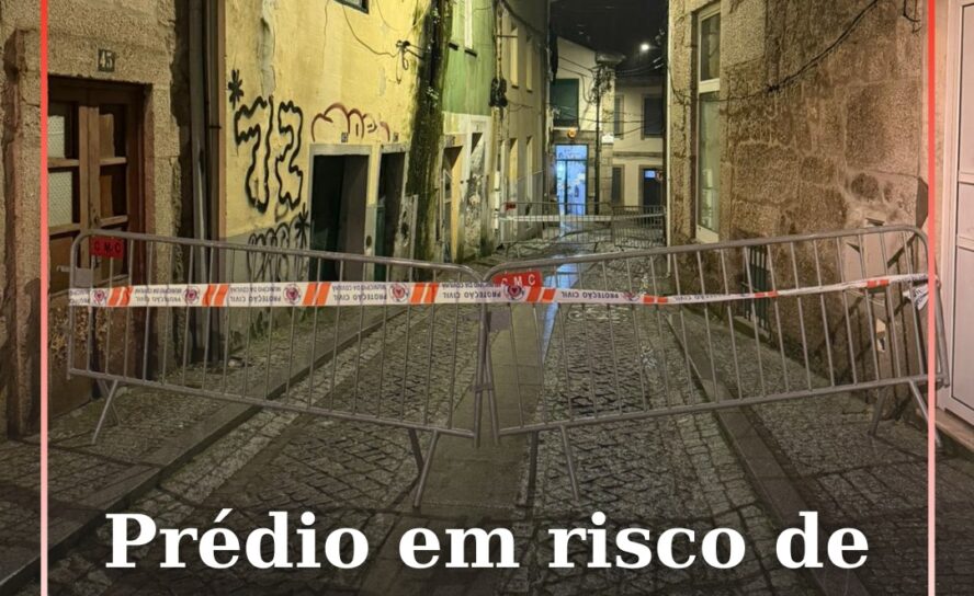 Circulação interditada na Rua Comendador Mendes Veiga devido a risco de derrocad