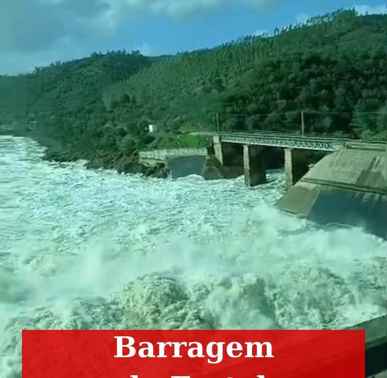 A Barragem do Fratel está a descarregar 4249.6 metros cúbicos de água por segund